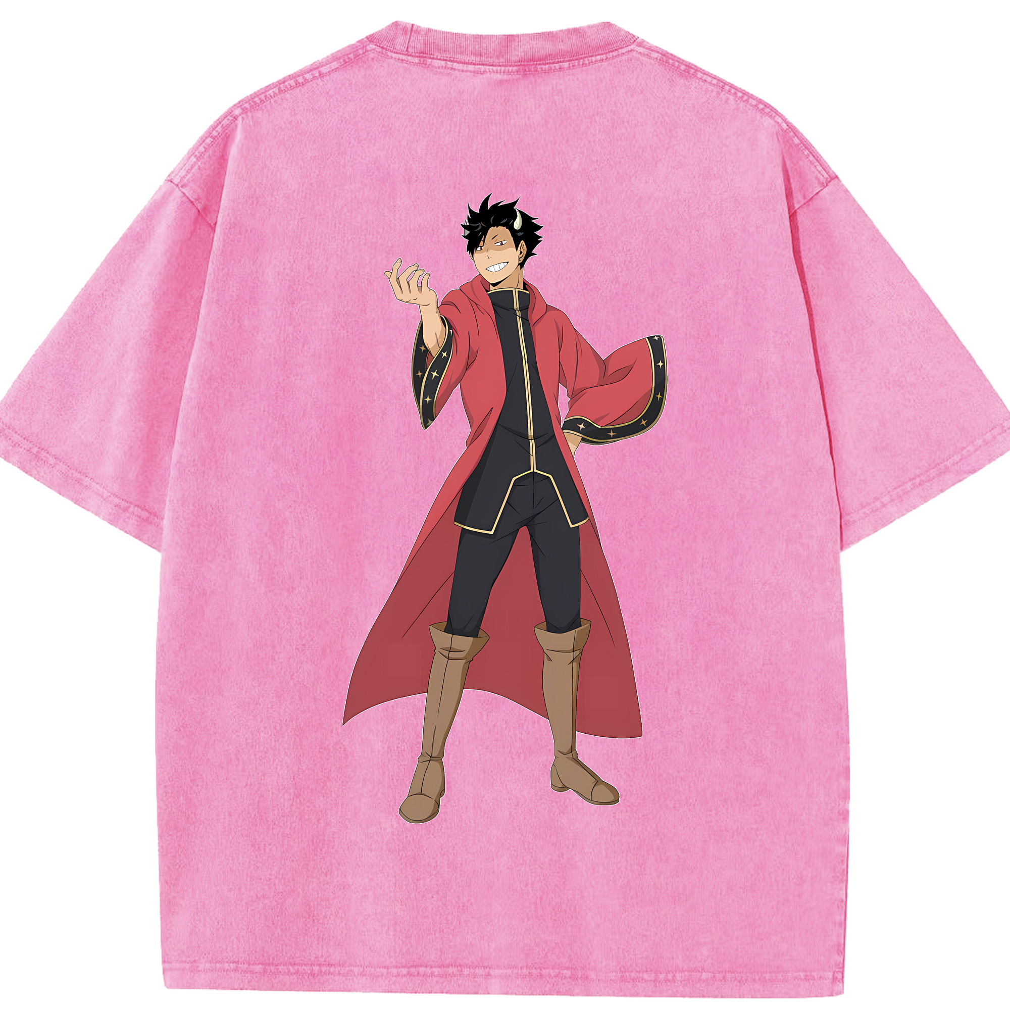 （画像用） ハイキュー!! Haikyu!! 綿100% ヴィンテージ風 半袖Tシャツ（背面プリント）